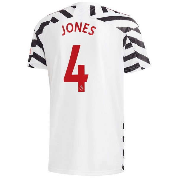 Camiseta Manchester United NO.4 Jones Replica Tercera Ropa 2020/21 Blanco